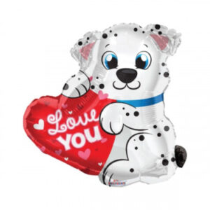 ⚪ cagnolino con scritta love you