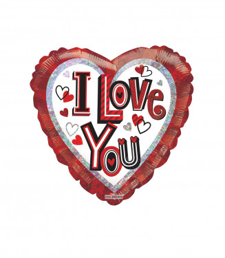 ⚪ cuore con scritta I love you