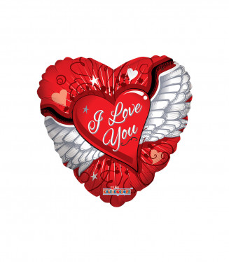 ⚪ cuore con scritta I love you