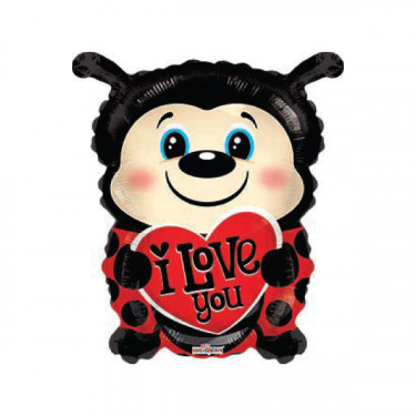 ⚪ coccinella con scritta I love you