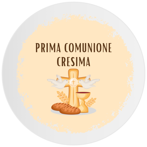 🟠 round cresima e comunione mini shape