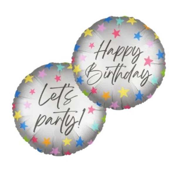 ⚪ round happy birthday stelle