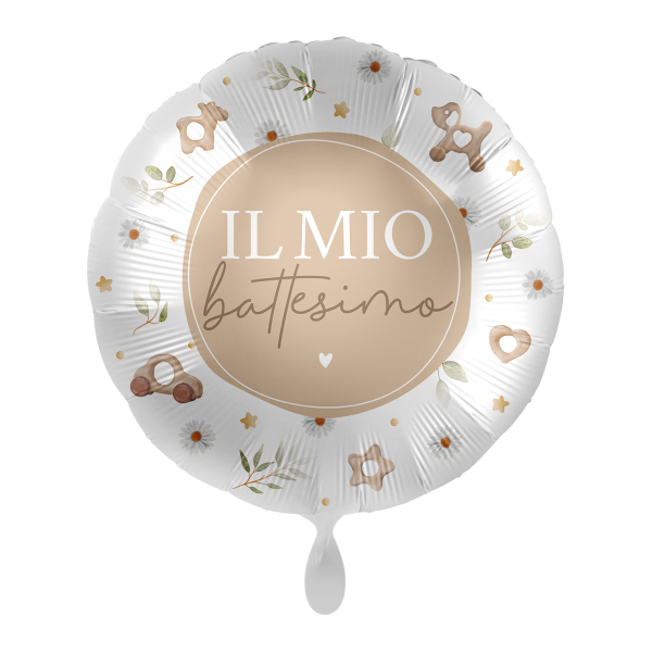 ⚪ round il mio battesimo beige