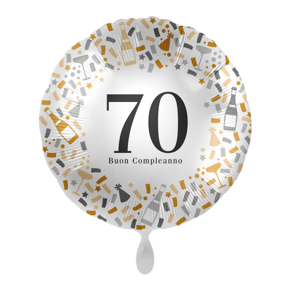 ⚪ round buon compleanno 70