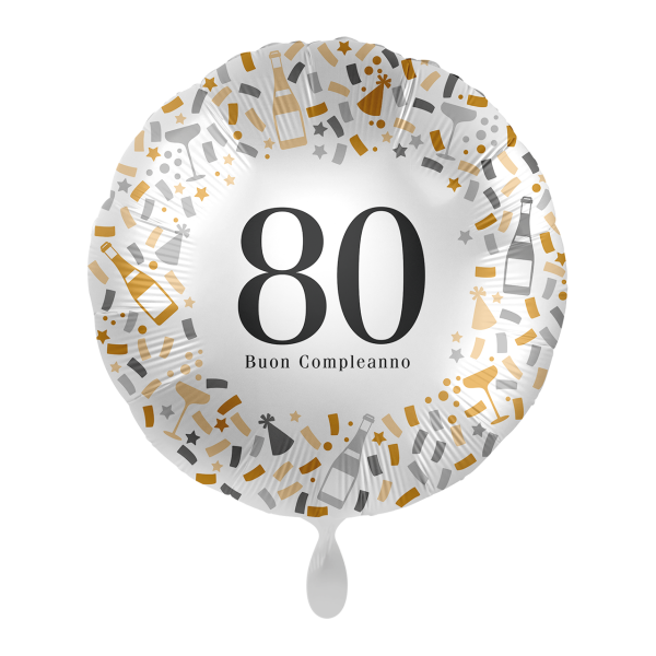⚪ round buon compleanno 80