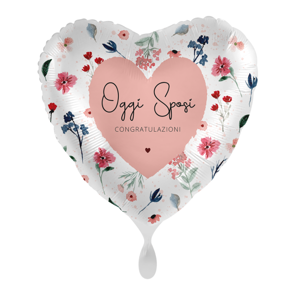 ⚪ cuore matrimonio oggi sposi con fiori