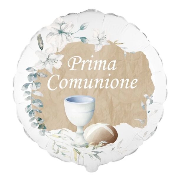 ⚪ round prima comunione bianco